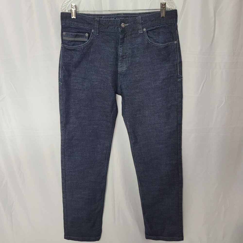 Prana Men's Slim Fit Dark Indigo Denim Jeans Size 33X30 - Picture 1 of 12